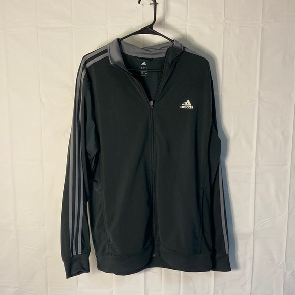 adidas Other - Adidas size large black and gray track jacket three stripe